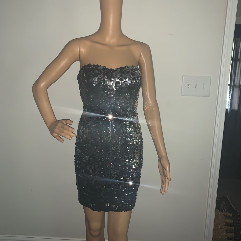 Sequin Black dress As U Wish